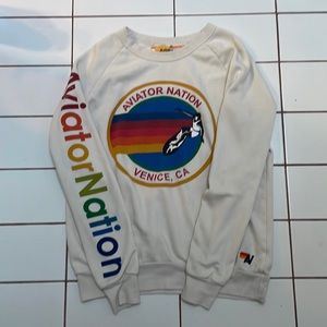 Aviator Nation Cream Vintage Crewneck